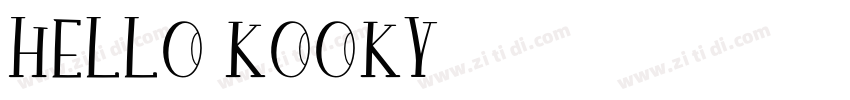 hello kooky字体转换